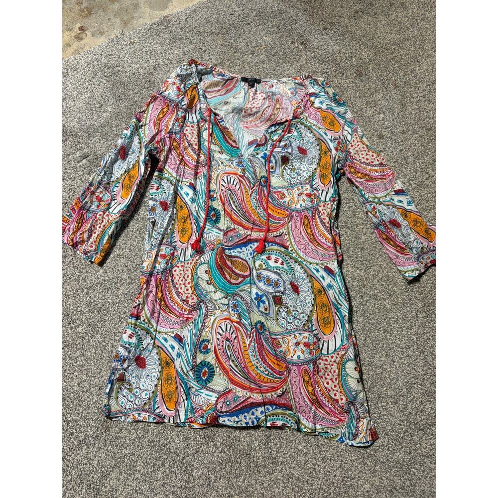 J. Crew womens small AOP paisley print dress coverup